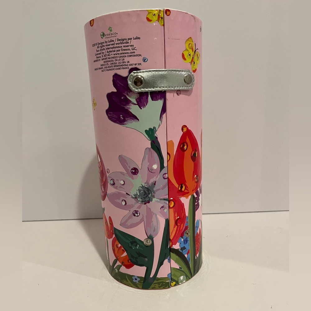 Lolita Pink Floral Metal Vase